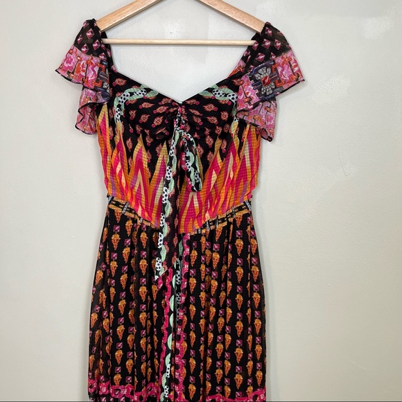 Temperley London Black Twist Millais Halter Short Sleeve Casual Maxi Dress - Picture 4 of 14